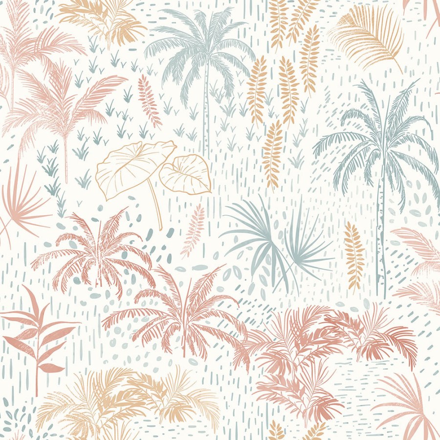 Vliesová tapeta s palmami, rostlinami a listy 283110 | Lepidlo zdarma