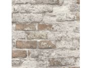 Vliesová tapeta šedo-červená cihlová zeď A58101 | Lepidlo zdarma