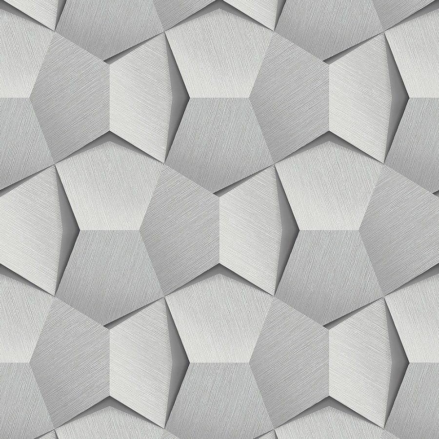 Geometrická šedá vliesová tapeta A54604 | Lepidlo zdarma