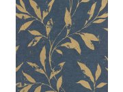 Modrá vliesová tapeta s květy A48302 | Lepidlo zdarma