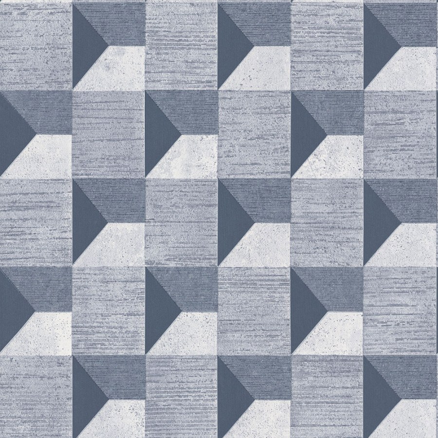 Geometrická modrá vliesová tapeta A48703 | Lepidlo zdarma - Tapety Vavex 2024