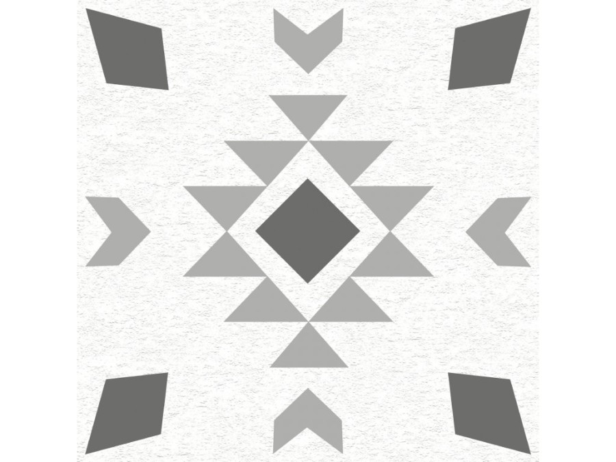 Samolepicí podlahové pvc čtverce etno šedý vzor 2745063 - Samolepící dlažba