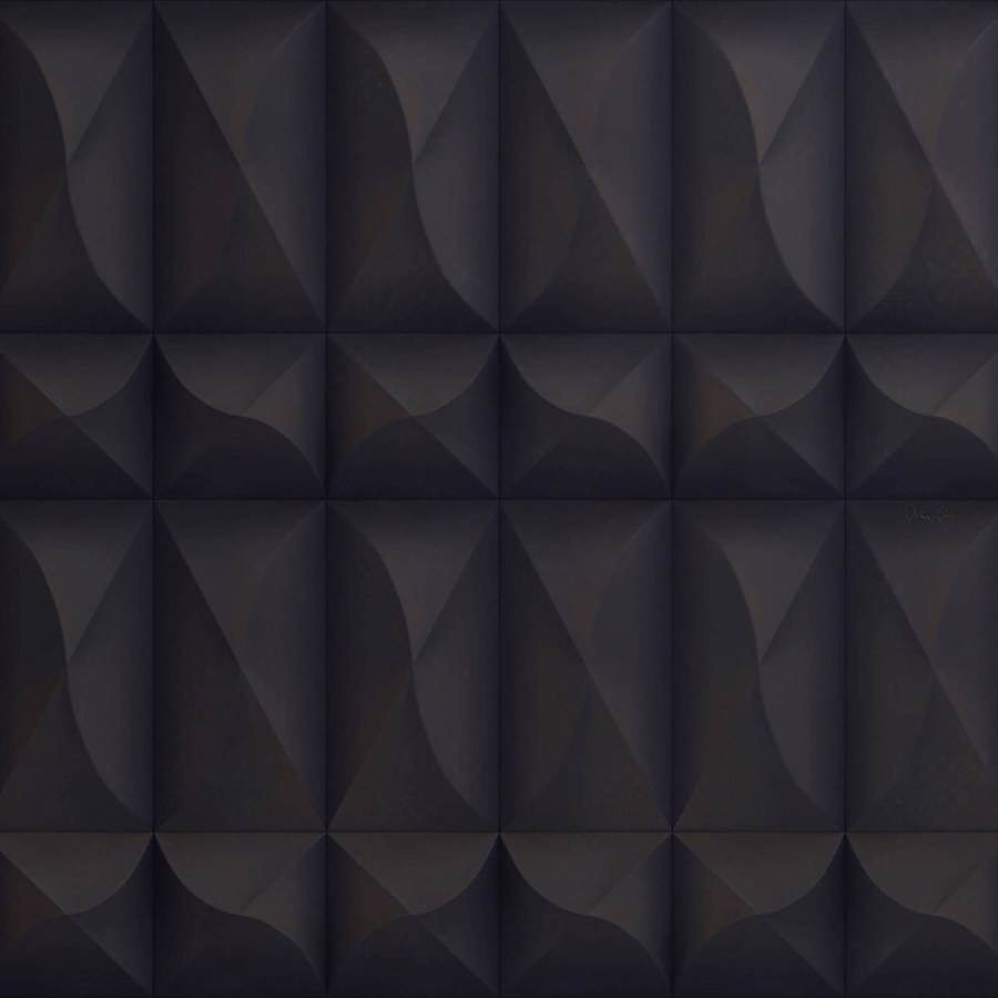 Černá geometrická obrazová vliesová tapeta Z80085 Philipp Plein 300x300 cm - Philipp Plein