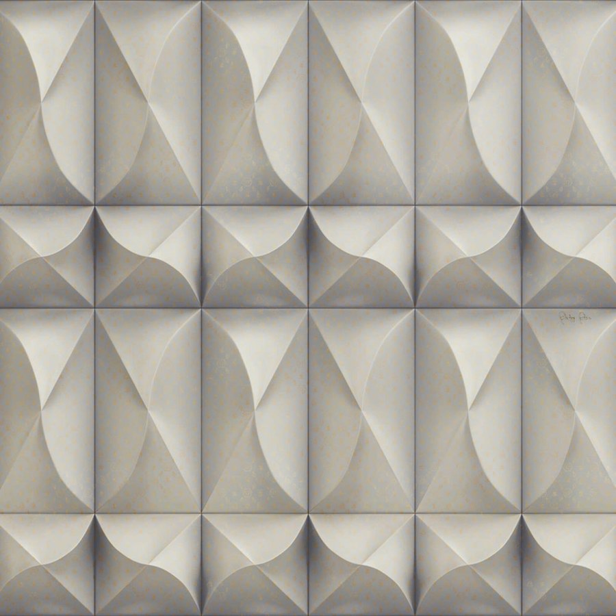 Šedá geometrická obrazová vliesová tapeta Z80084 Philipp Plein 300x300 cm - Philipp Plein