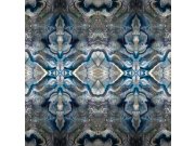 Šedo-modrá abstraktní obrazová vliesová tapeta Z80076 Philipp Plein 300x300 cm Tapety Vavex - Tapety Zambaiti Parati - Philipp Plein