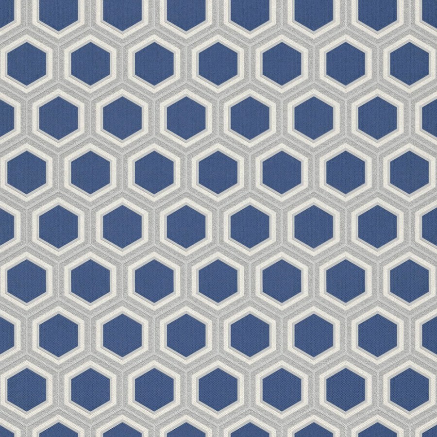 Luxusní modrá geometrická vliesová tapeta na zeď Z76045 Vision - Vision