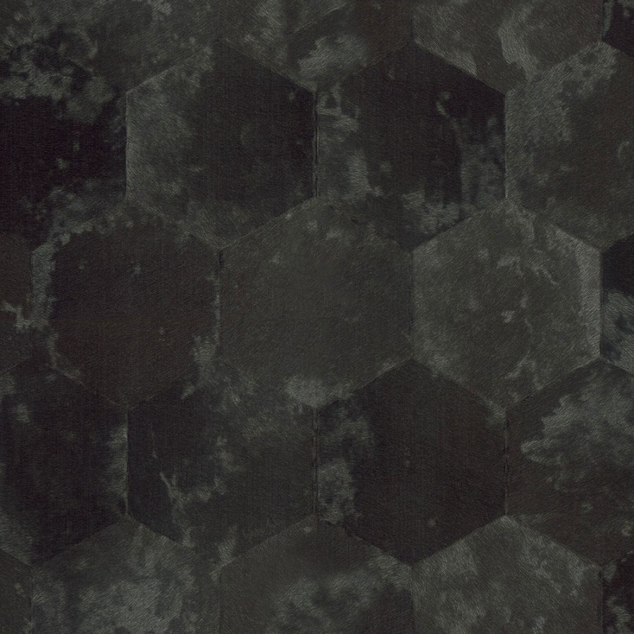 Luxusní tapeta na zeď černé hexagony Z80001 Philipp Plein - Philipp Plein