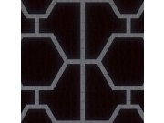 Černá geometrická vliesová tapeta s vinylovým povrchem Z80024 Philipp Plein
