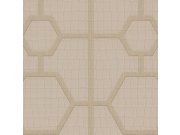 Béžová geometrická vliesová tapeta s vinylovým povrchem Z80030 Philipp Plein