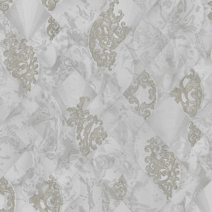 Luxusní šedá vliesová tapeta s metalickými ornamenty M31927 Magnifica Murella - Magnifica Murella