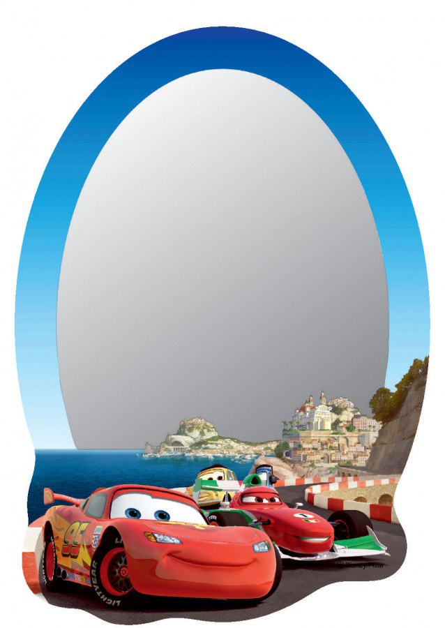 Dekorace zrcadlo Cars DM-2103, 15x22 cm - Dětské dekorace na zeď