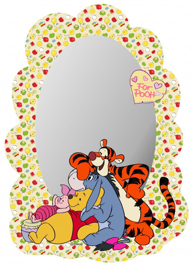 Dekorace zrcadlo Medvídek Pú a kamarád DM-2100, 15x22 cm