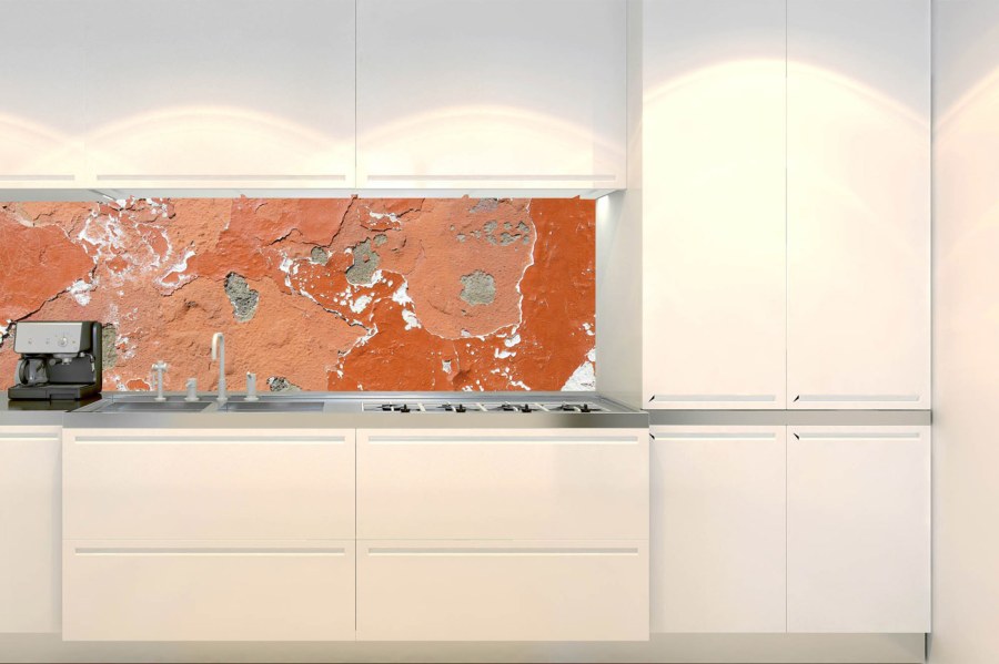 Samolepicí fototapeta do kuchyně KI-180-149 Rozbitá zed | 180 x 60 cm - Na kuchyňskou linku