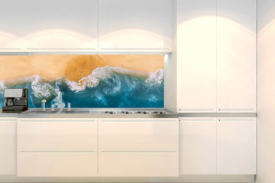 Samolepicí fototapeta do kuchyně KI-180-163 Modrý oceán | 180 x 60 cm - Na kuchyňskou linku