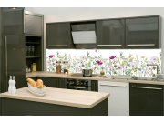 Samolepicí fototapeta do kuchyně KI-260-144 Květinový vzor | 260 x 60 cm Samolepící fototapety - Na kuchyňskou linku