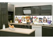 Samolepicí fototapeta do kuchyně KI-260-110 Fototapeta do kuchyně Portrét psů | 260 x 60 cm Samolepící fototapety - Na kuchyňskou linku