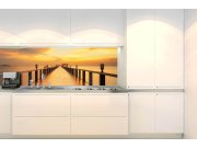 Samolepicí fototapeta do kuchyně KI-180-114 Dřevěný most | 180 x 60 cm Samolepící fototapety - Na kuchyňskou linku