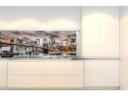 Samolepicí fototapeta do kuchyně KI-180-117 Noční Manhattan | 180 x 60 cm