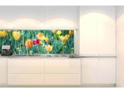 Samolepicí fototapeta do kuchyně KI-180-122 Tulipány | 180 x 60 cm Samolepící fototapety - Na kuchyňskou linku