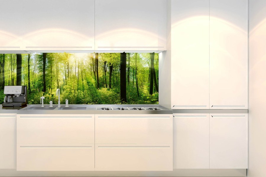 Samolepicí fototapeta do kuchyně KI-180-133 Svěží les | 180 x 60 cm - Na kuchyňskou linku