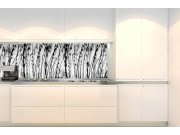 Samolepicí fototapeta do kuchyně KI-180-137 Černobílá tráva | 180 x 60 cm Samolepící fototapety - Na kuchyňskou linku