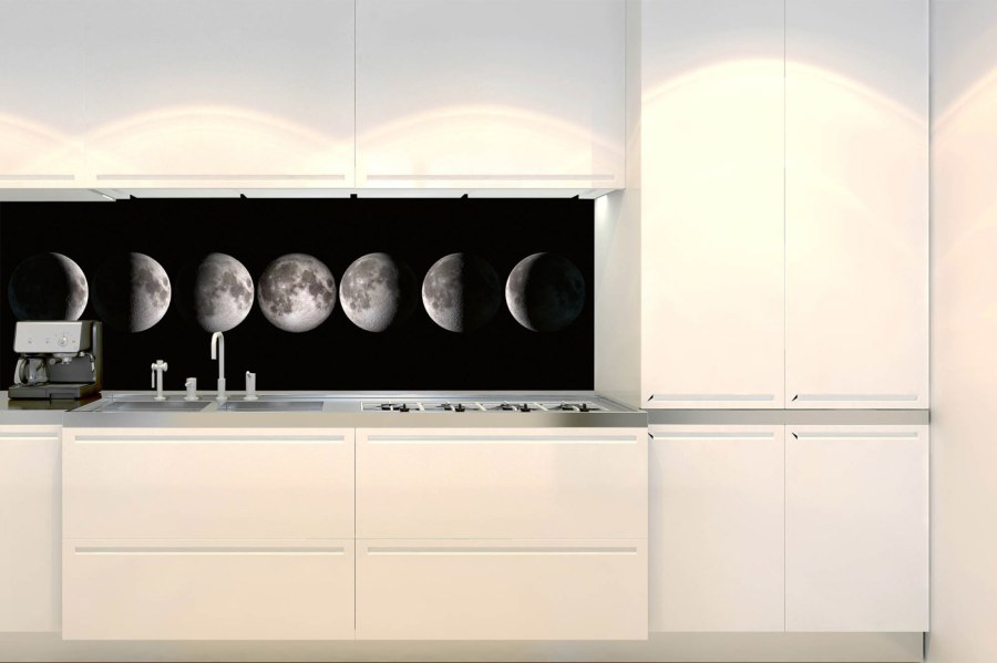 Samolepicí fototapeta do kuchyně KI-180-146 Fáze měsíce | 180 x 60 cm - Na kuchyňskou linku