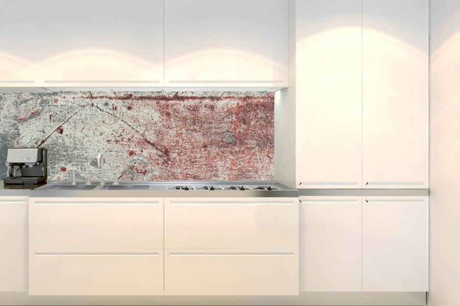 Samolepicí fototapeta do kuchyně KI-180-147 Rustikální kamenná zeď | 180 x 60 cm - Na kuchyňskou linku