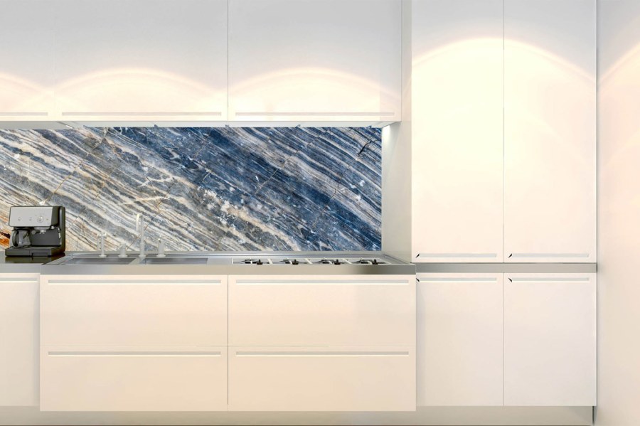 Samolepicí fototapeta do kuchyně KI-180-154 Žíhaný mramor | 180 x 60 cm - Na kuchyňskou linku