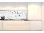 Samolepicí fototapeta do kuchyně KI-180-156 Bílý mramor | 180 x 60 cm Samolepící fototapety - Na kuchyňskou linku