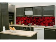 Samolepicí fototapeta do kuchyně KI-260-132 Rudé růže | 260 x 60 cm Samolepící fototapety - Na kuchyňskou linku