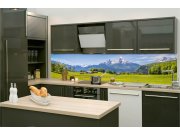 Samolepicí fototapeta do kuchyně KI-260-135 Alpský pohled | 260 x 60 cm Samolepící fototapety - Na kuchyňskou linku