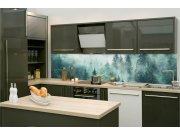 Samolepicí fototapeta do kuchyně KI-260-140 Mlha v lese | 260 x 60 cm Samolepící fototapety - Na kuchyňskou linku
