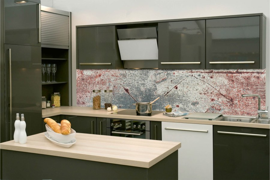 Samolepicí fototapeta do kuchyně KI-260-147 Rustikální kamenná zeď | 260 x 60 cm - Na kuchyňskou linku