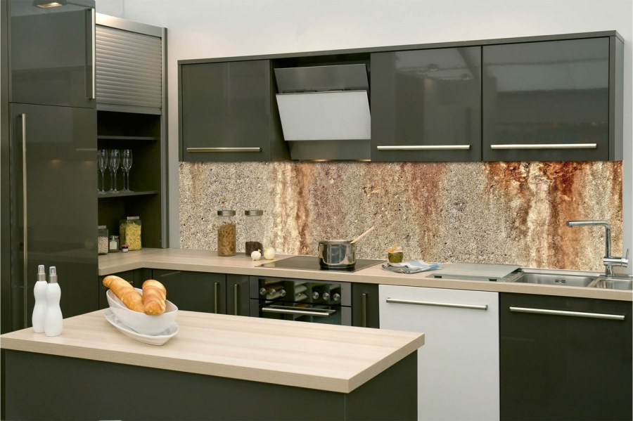 Samolepicí fototapeta do kuchyně KI-260-151 Výstřední textura zdi | 260 x 60 cm - Na kuchyňskou linku