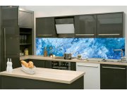 Samolepicí fototapeta do kuchyně KI-260-158 Modrý abstrakt | 260 x 60 cm Samolepící fototapety - Na kuchyňskou linku