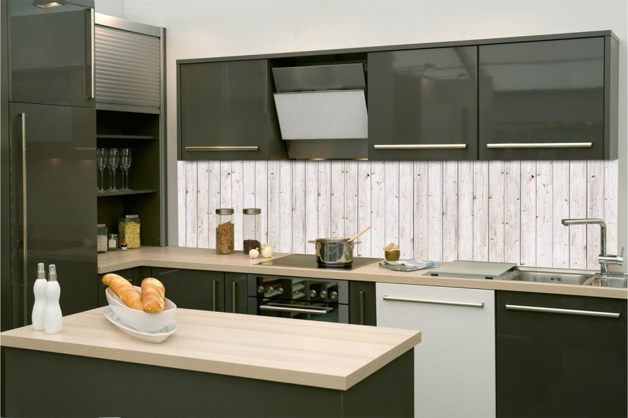 Samolepicí fototapeta do kuchyně KI-260-161 Stará dřevěná zeď | 260 x 60 cm - Na kuchyňskou linku