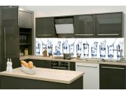 Samolepicí fototapeta do kuchyně KI-260-162 Sklenice vody | 260 x 60 cm