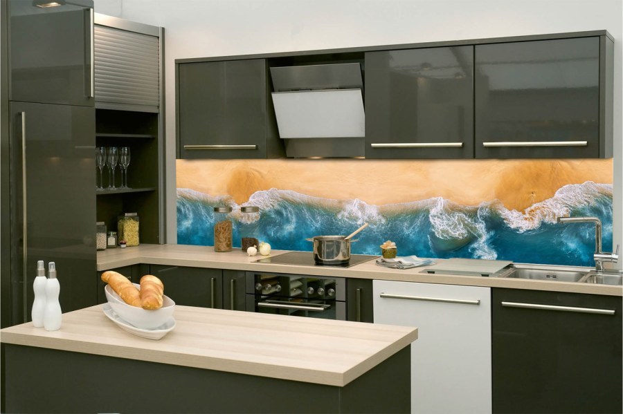 Samolepicí fototapeta do kuchyně KI-260-163 Modrý oceán | 260 x 60 cm