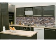 Samolepicí fototapeta do kuchyně KI-260-174 Staré cihlová zeď | 260 x 60 cm Samolepící fototapety - Na kuchyňskou linku