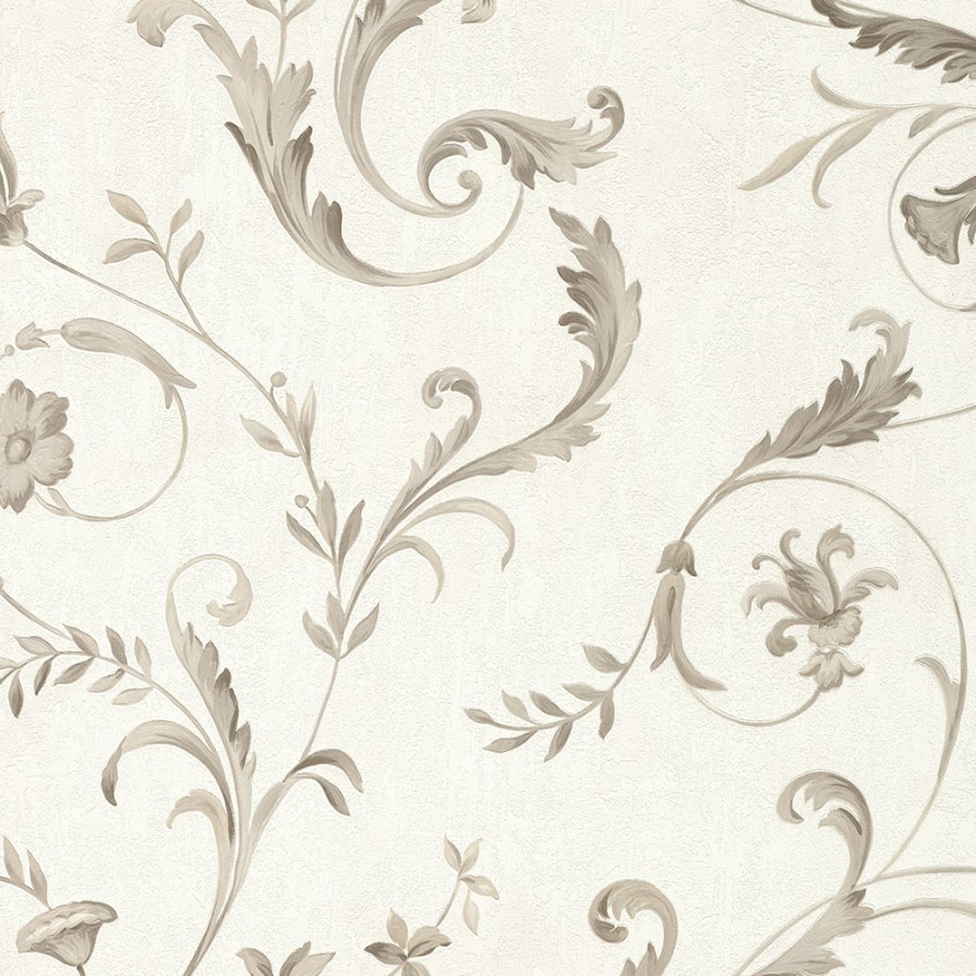 Luxusní vliesová tapeta s ornamenty na krémovém štukovém podkladu | 27206 | Lepidlo zdarma