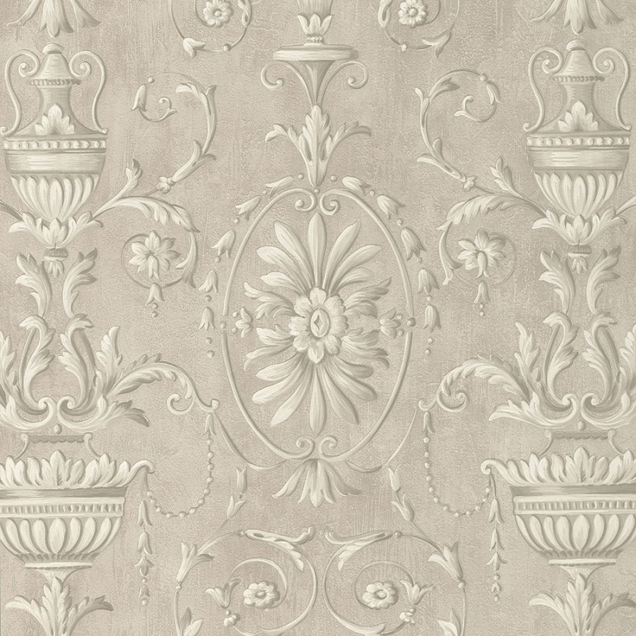 Luxusní vliesová tapeta se zámeckými ornamenty na béžovém štukovém podkladu | 27416 | Lepidlo zdarma - Tapety Electa