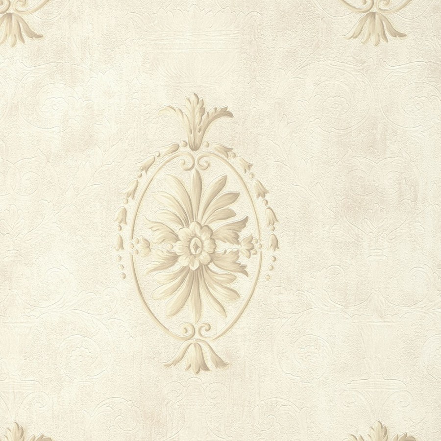 Luxusní vliesová tapeta se zámeckými ornamenty na světlém krémovém štukovém podkladu | 27502 | Lepidlo zdarma - Tapety Electa