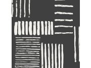 Vliesová černobílá tapeta s proužky 377133 Stripes+ Eijffinger