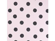 Růžová vliesová tapeta s puntíky 356061 Black a LightEijffinger Tapety Eijffinger - Black a Light