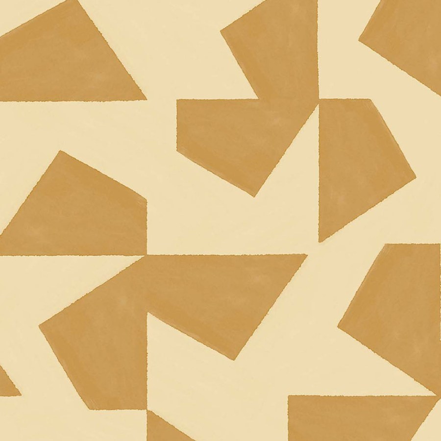 Okrová vliesová tapeta s geometrickým retro vzorem 318040 Twist Eijffinger - Twist
