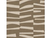 Hnědo-béžová vliesová tapeta s geometrickým retro vzorem 318023 Twist Eijffinger Tapety Eijffinger - Twist