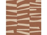 Hnědo-béžová vliesová tapeta s geometrickým retro vzorem 318026 Twist Eijffinger Tapety Eijffinger - Twist