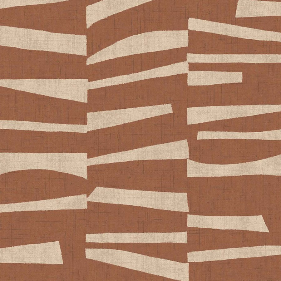 Hnědo-béžová vliesová tapeta s geometrickým retro vzorem 318026 Twist Eijffinger - Twist