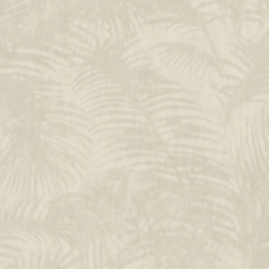 Šedobéžová vliesová tapeta s tropickými listy 317300 Oasis Eijffinger