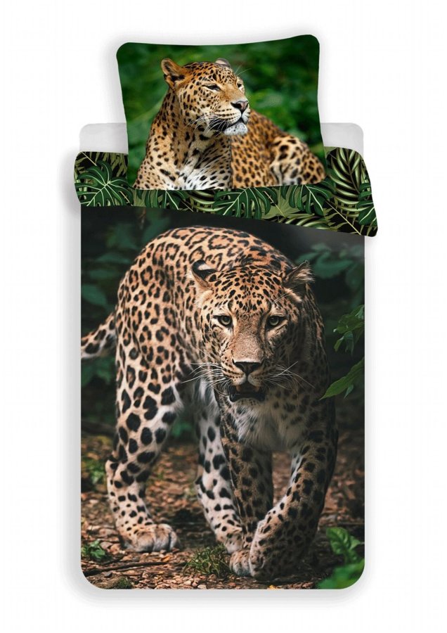 Povlečení fototisk Leopard green 140x200, 70x90 cm - Fototisk povlečení